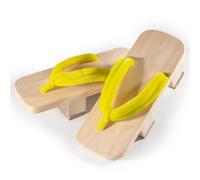 Sandali Giapponesi In Legno Per Interni Ed Esterni Sandali Tradizionali Con Zeppa Alta Suola Antiscivolo Pantofole Giapponesi Geta Zoccoli In Legno Scarpe Da Uomo(Yellow,EUR39-40)