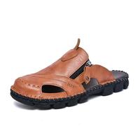 Sandali Gomma Uomo Sandalo Aperto Uomo Baotou Outer Hollowing Beach Big Size Stitching Slippers Pantofole Trekking Zoccoli Estive