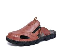Sandali Gomma Uomo Sandalo Aperto Uomo Baotou Outer Hollowing Beach Big Size Stitching Slippers Pantofole Trekking Zoccoli Estive