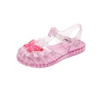 Sandali in gelatina glitterati per ragazze per bambini carino cuore farfalla sandali scintillanti bambino aperto/chiuso cinturino regolabile fibbia scarpe estive all'aperto morbide leggere scarpe