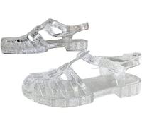 Sandali in gomma da donna,sandali in plastica unisex,scarpe classiche con fibbia trasparente da donna,scarpe da spiaggia in cristallo (Sandalen1,37EU)