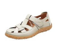 Sandali in pelle a punta chiusa per le donne UK Casual Hollow Out Estate Signore Outdoor Walking Sandali Scarpe Cinturino alla Caviglia Sliders Slingback Pantofole Moda Vacanza Spiaggia Facile Fissare