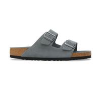Sandali in pelle scamosciata con suola morbida Birkenstock Arizona Gris 43