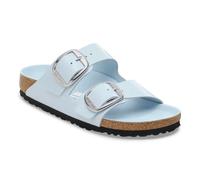 Sandali in pelle scamosciata naturale con fibbia grande Birkenstock Arizona Bleu 39 Stretto