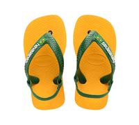 Havaianas Baby Brasil Logo II, Infradito Unisex-Bimbi 0-24, Pop Yellow Amazon, 22 EU