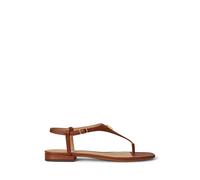 Sandali infradito bassi in pelle EVERLEY Marrone 37