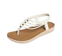 Sandali infradito da donna estivi sandali da spiaggia casual sandali da vacanza sandali con cinturino tinta unita scarpe larghe sandali da passeggio romani scarpe aperte leggere scarpe antiscivolo