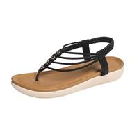 Sandali infradito da donna estivi sandali da spiaggia casual sandali da vacanza sandali con cinturino tinta unita scarpe larghe sandali da passeggio romani scarpe aperte leggere scarpe antiscivolo
