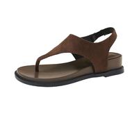 Sandali infradito da donna, sandali con zeppa da donna, vestibilità larga, leggeri, aperti sulla punta, con cinturino elastico alla caviglia, schiena scoperta, traspiranti, comodi cuscini, scarpe
