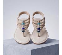 Sandali infradito piatti stile bohémien 2026 con perline colorate e cinturini multipli sul retro per bambini, primavera/estate, picnic, spiaggia, vacanza, viaggio, fotografia, moda EUR34,EUR35,EUR36,E