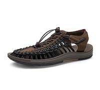 Sandali Intrecciati Da Uomo Scarpe 2019,Sandali Uomo Moda Casual Da Uomo Shoes Estive Traspiranti E Guadare Sneaker Da Spiaggia All'aperto Con Fondo Piatto Black Red Brown (5 Colori) 38-50EU,Brown,49