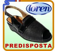 SANDALI LOREN PELLE NERO LYCRA PIANTA ELASTICA PLANTARE ESTRAIB. PIANTA XL L8155