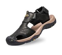 Sandali Mare,Sandali estivi casual da uomo in pelle traspiranti leggeri e comodi per attività all'aperto e passeggiate