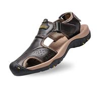 Sandali Mare,Sandali estivi casual da uomo in pelle traspiranti leggeri e comodi per attività all'aperto e passeggiate