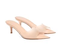 Sandali Mules da Donna con Tacco Basso,Sandali a Punta Aperta Trasparenti con Tacco Alto, Facili da Indossare,Ciabatte Mules con Tacco, Comode e Casual per la Sera,Skin tone,43 EU