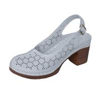 Sandali neri da donna estivi da donna nuova borsa da spiaggia cava di grandi dimensioni scarpe da donna traspiranti casual da donna, Grigio, 5.5 UK 3X-Narrow