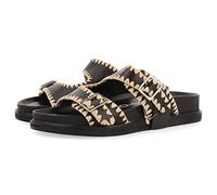 Sandali neri tipo bio con fibbie per donna pancas