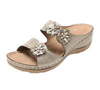 Sandali Ortopediche Donna Estive Comode Eleganti Ciabatte con Zeppa Basso Aperta Moda Pantofole Leggere Antiscivolo Supporto Arco Plantare Doccia Sandali Bohemia Plateau Spiaggia Piscina Infradito