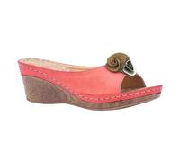 Sandali ortopedici con plateau per fascite plantare, sandali estivi comodi da passeggio con supporto per arco plantare, pantofole da donna a punta aperta, pantofole per interni ed esterni, Rosso, 5.5