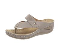 Sandali ortopedici con zeppa da donna, leggeri e confortevoli, infradito larghe nel Regno Unito, per camminare, viaggiare, scivolare, antiscivolo, scarpe da spiaggia, pantofole con supporto per arco