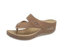 Sandali ortopedici con zeppa da donna, leggeri e confortevoli, infradito larghe nel Regno Unito, per camminare, viaggiare, scivolare, antiscivolo, scarpe da spiaggia, pantofole con supporto per arco