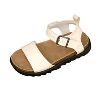 Sandali ortopedici con zeppa da donna, modello casual alla moda, comodi e traspiranti, per primavera-estate e spiaggia, scarpe chiuse antiscivolo, bianco, 39 EU