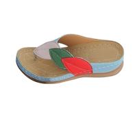 Sandali ortopedici da donna 2026 con supporto per arco del Regno Unito, infradito con zeppa da camminata, vestibilità larga, leggere, antiscivolo, scarpe da spiaggia casual da esterno, blu cielo, 39.5