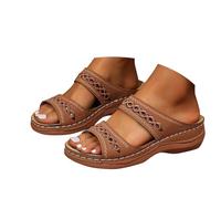 Sandali ortopedici da donna con supporto per arco plantare, scarpe da passeggio, sandali estivi da donna con punta aperta, morbidi ed eleganti, con cinturino sottile, sandali con tacco basso e comfort