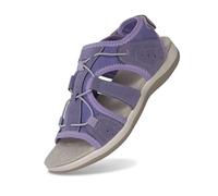 Sandali ortopedici da donna con zeppa, comodi sandali da donna, sandali con pizzo aperto, supporto per l'arco del piede, parte superiore bassa, punta rotonda, sandali casual estivi San, Lilla, 44 EU