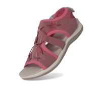 Sandali ortopedici da donna con zeppa, comodi sandali da donna, sandali con pizzo aperto, supporto per l'arco del piede, parte superiore bassa, punta rotonda, sandali casual estivi San, Colore: rosso