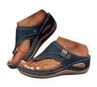 Sandali ortopedici da donna con zeppa e zeppa, infradito antiscivolo con supporto per arco plantare, scarpe da sposa aperte, sandali estivi casual da esterno, 2026, comode da passeggiare per le donne