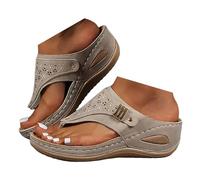 Sandali ortopedici da donna con zeppa e zeppa, infradito antiscivolo con supporto per arco plantare, scarpe da sposa aperte, sandali estivi casual da esterno, 2026, comode da passeggiare per le donne