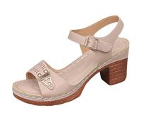 Sandali ortopedici da donna, estivi, eleganti, con punta aperta in Boemia, sandali ortopedici, da donna, estivi, eleganti, con punta aperta in Boemia, con tacchi alti spessi, per donna, tempo libero