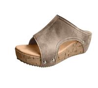 Sandali ortopedici da donna, estivi, eleganti, con punta aperta in Boemia, sandali ortopedici, da donna, estivi, eleganti scarpe con punta aperta in Boemia con zeppe, versatili per il tempo libero e