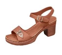 Sandali ortopedici da donna, estivi, eleganti, con punta aperta in Boemia, sandali ortopedici, da donna, estivi, eleganti, con punta aperta in Boemia, con tacchi alti spessi, per donna, tempo libero