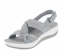 Sandali ortopedici da donna estivi - lavabili, scarpe estive sportive, morbide, comode, da passeggio, sandali romani, comodi da trekking, casual a maglia, grigio., 41 EU