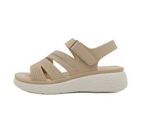 Sandali ortopedici da Donna Traspiranti, con Punta Aperta e Cinturino alla Caviglia, Scarpe con Zeppa(Natural,41 EU)