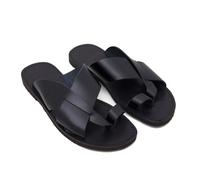 Sandali Ortopedici da Uomo, Comodi Sandali Estivi da Spiaggia E All'aperto Comodi E Comodi Correttore per L'alluce Valgo, Infradito Passeggio Pesce Incrociata Schiena, per Correzione(Black,47 EU)