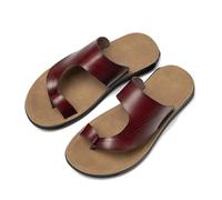 Sandali Ortopedici da Uomo per L'alluce Valgo,Infradito da Spiaggia Estive per Fascite Plantare,Pantofole Traspiranti alla Moda per L'alluce Valgo(Red,42 EU)