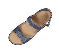 Sandali Ortopedici Donna Estive, Donna Eleganti Con Adjustable Strappo Sandalo Leggere Comode Cuoio Artificiale Sandali Con Zeppa Vintage Moda Scarpe Sportivi Sandalo Trekking Scarpe Antiscivolo