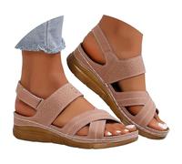 Sandali Ortopedici Donna Estive,Sandali Ortopedici Donna,Scarpe Estive Comode,Scarpe Comode Per Camminare,Ciabatte Mare,Ciabatte Eleganti,Sportivi Trekking Ecco,Con Zeppa Argento