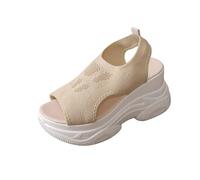 Sandali Ortopedici Donna Platform Eleganti Comodi Sandali Trekking Sportivi Leggeri Sandalo con Zeppa Punta Aperta Antiscivolo Scarpe Estivi con Strappo Passeggio con Supporto All'Arco Plantare