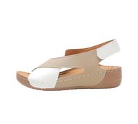 Sandali Ortopedici Donna Punta Aperta Scarpe da Passeggiata Donna | Sandali Comodi Con Fascia Crociata Chiusura Antiscivolo Leggero Per Abiti Estivi E Uso Quotidiano