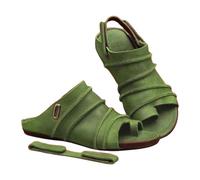 Sandali Ortopedici per Alluce Valgo per Donna, Taglia Grande Estiva, con Pesce, Alluce E Osso, Sandali Piatti Regolabili con Nastro Adesivo Comfort alla Moda, per La Ortopedica dell (Color : Green,