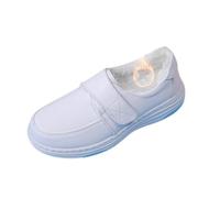 Sandali Ortopedici Regolabili Caldi Bianchi Morbidi da Donna per Camminare E per L'assistenza Infermieristica, Scarpe Basse Ospedaliere Antiscivolo Lavabili Anti-affaticamento(Blue-White,36 EU)