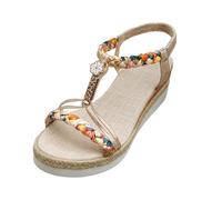 Sandali Ortopedico Donna D'estate Sandali Compensati a Punta Aperta Confortabili Piattaforma Scarpe Da Spiaggia Ortopedici Donna Arc Support Refrigeration Gel Padding E Un Adattamento Regolabile