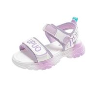 Sandali per bambini 37 scarpe per bambini, comodi sandali con suola spessa, alla moda, da spiaggia, da principesse, casual, per bambini, Lilla, 27.5 EU
