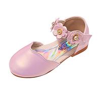 Sandali per bambini e bambine, con 28 brillantini, per bambini, Mary Jane, scarpe da principessa, alla caviglia, sottili, alla moda, da principessa, per feste, taglie da 23 a 36, Colore: rosa., 29 EU