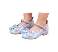 Sandali per bambini per ragazze 2026 Sandali glitterati con strass di cristallo, scarpe da festa formali per bambini piccoli ed eleganti comfort Scarpe da spiaggia nere, Blu, 31.5 EU