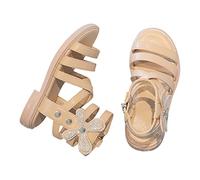 Sandali per bambini per ragazze 2026 Sandali per ragazze Estate Moda Bambini Strass Sandali Romani Edizione Coreana Morbido Elegante Comfort Beige Pantolette, Colore: rosa., 25 EU
